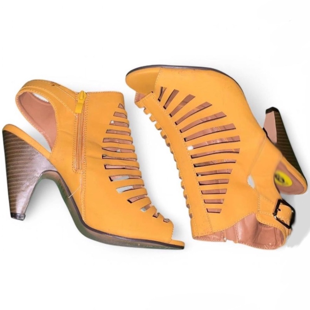 Yellow Strappy Women's Heels